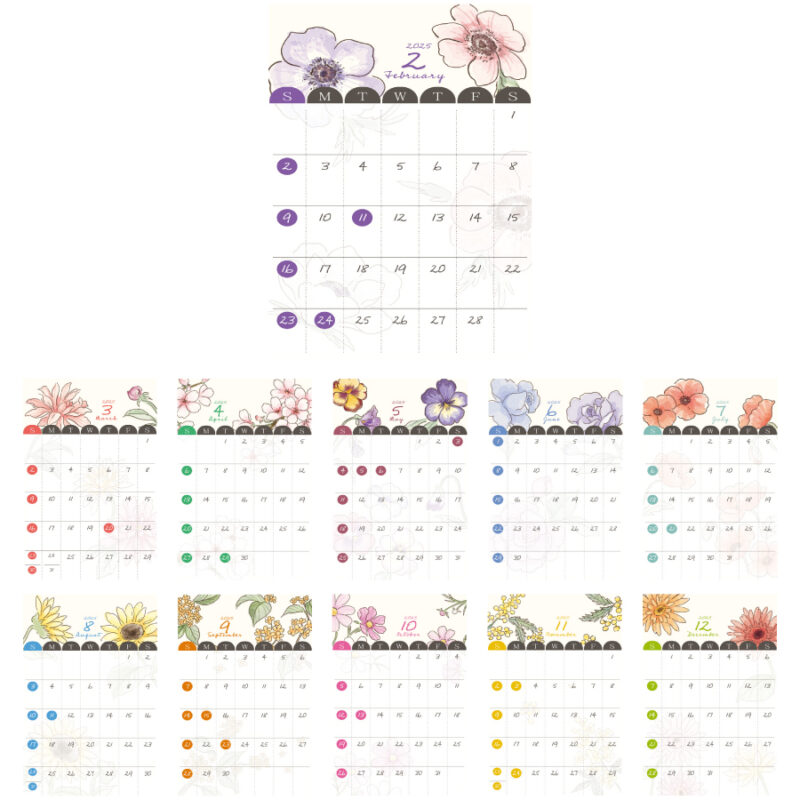 Flower Schedule 花々の便り（3）