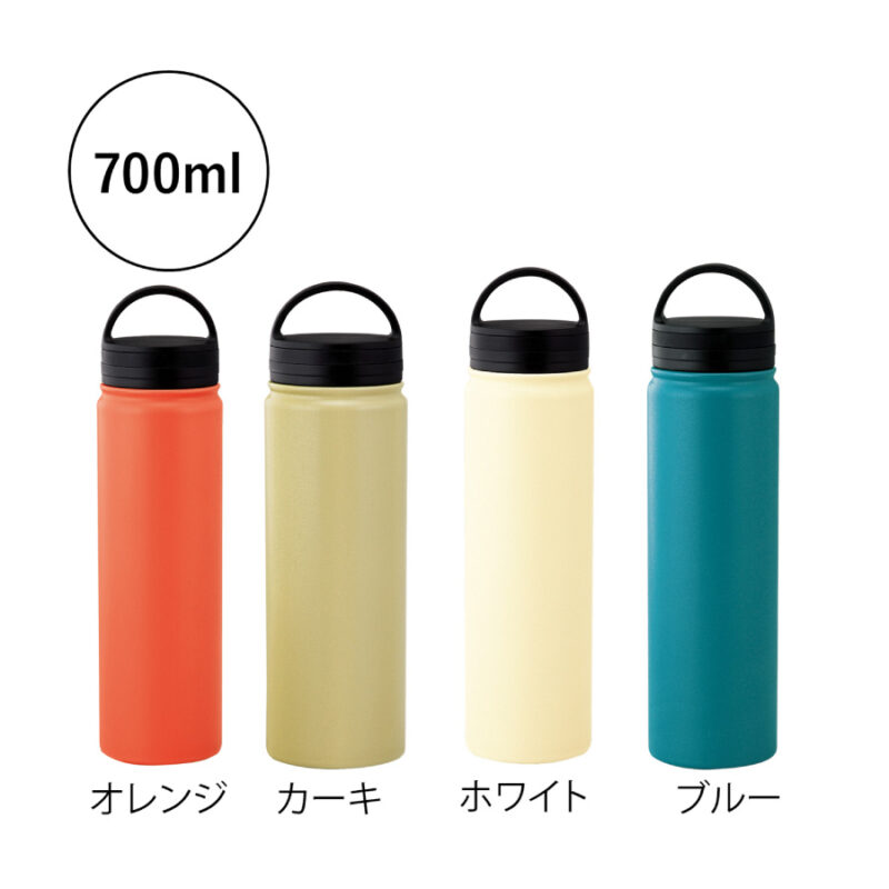 ビーサイド・真空二重ハンドル付きマグボトル700ml (オレンジ)（3）