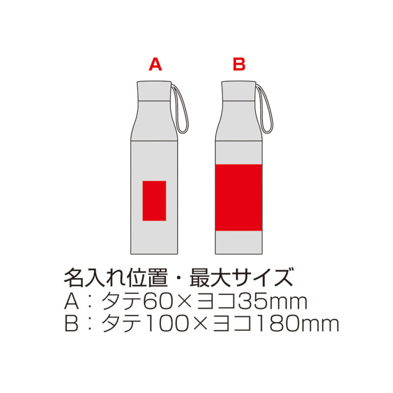 ツートン真空ステンレスボトル（ループ付き） ブラック（5）