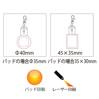 光るアクリルキーホルダー　丸型（3）