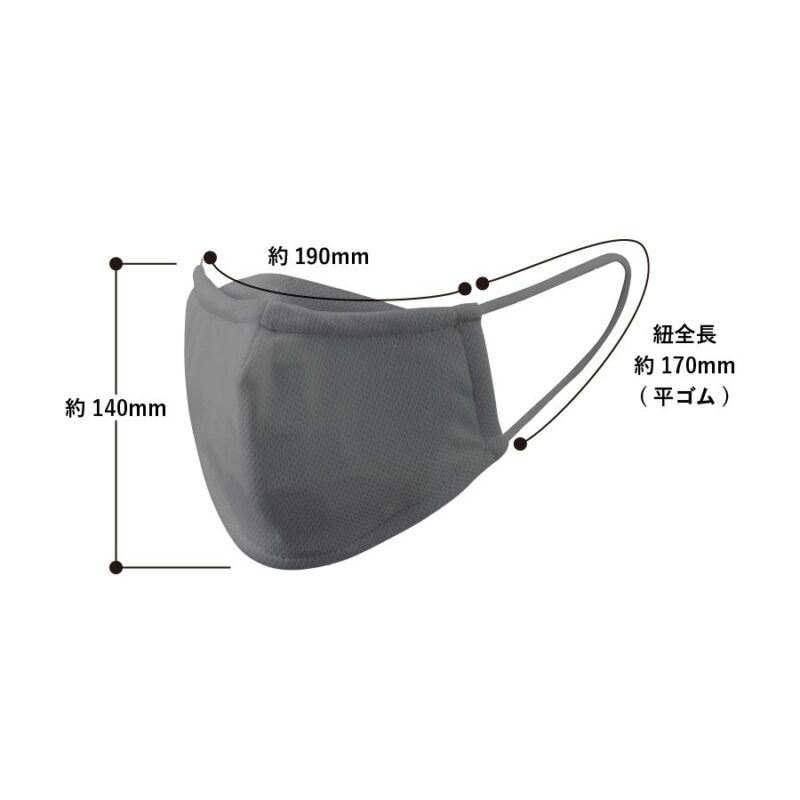 フレーム内蔵 口元ゆとり空間マスク グレー（2）