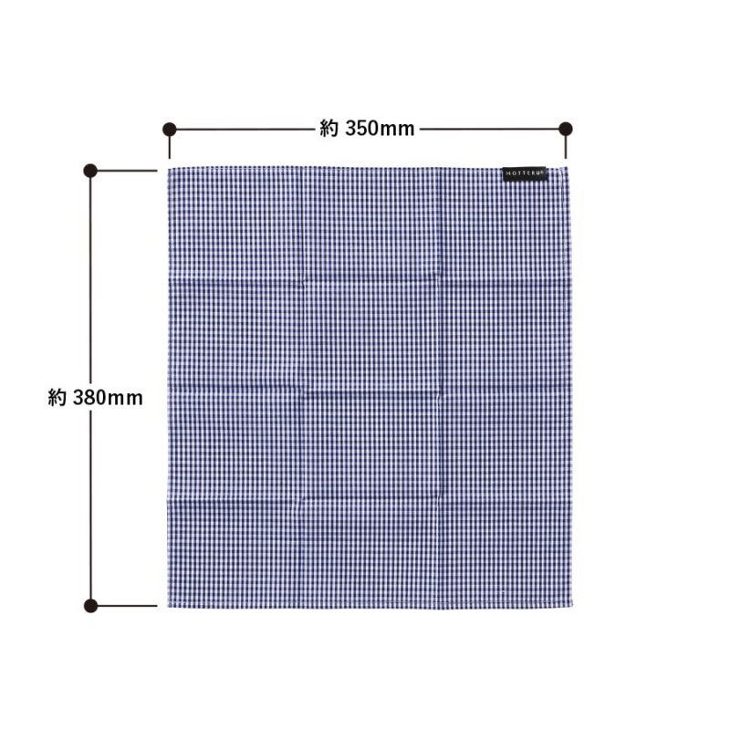 MOTTERUポケスク ハンカチ ギンガムチェック ネイビー（2）
