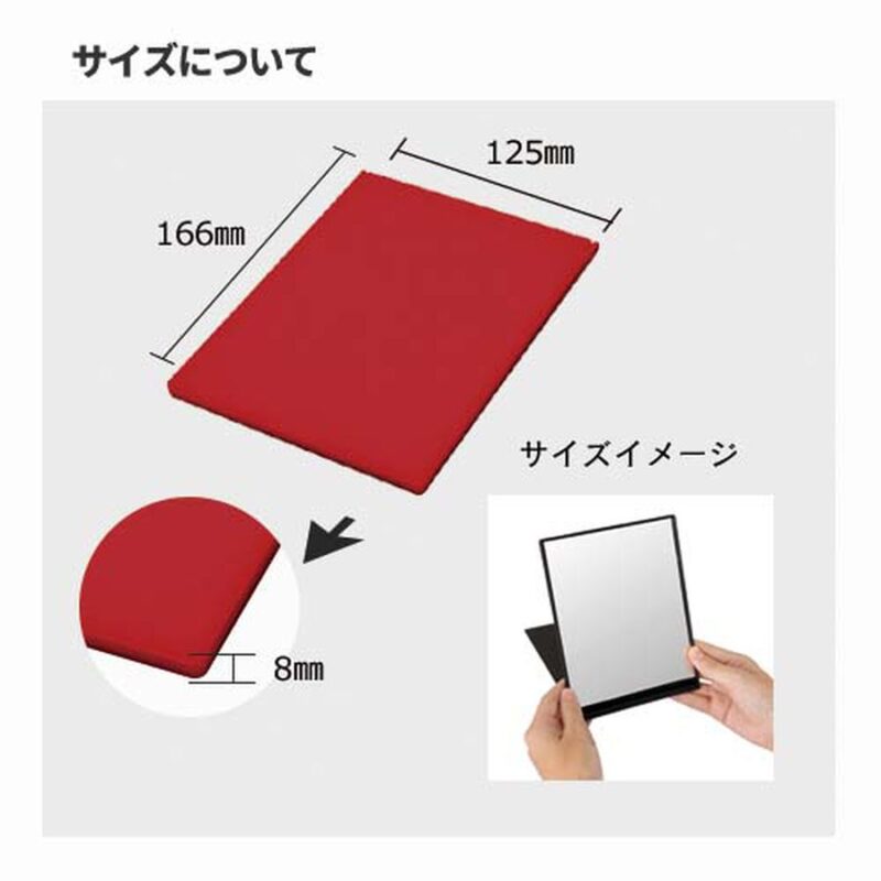 フロストスクエアミラー(L) フロストレッド（3）