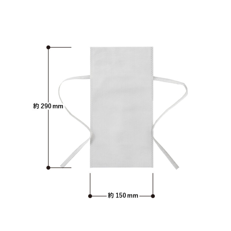 不織布ラッピング巾着(S) ナチュラルホワイト（3）