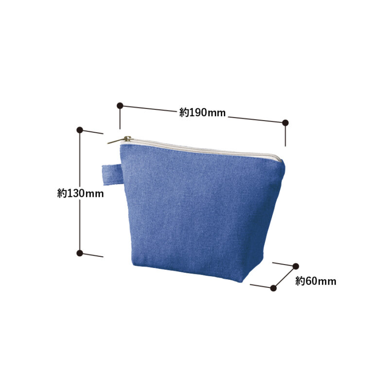 シャンブリックキャンバスデイリーポーチ(S) ブルー（2）