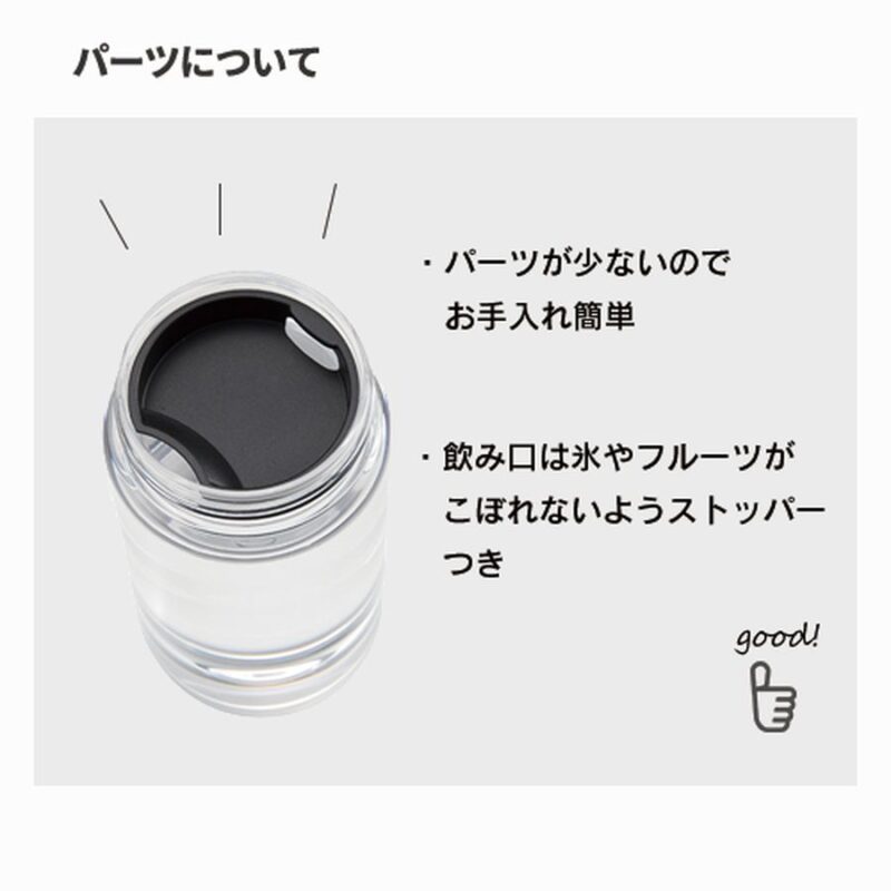 クリアタンクボトル 350ml ホワイト（6）