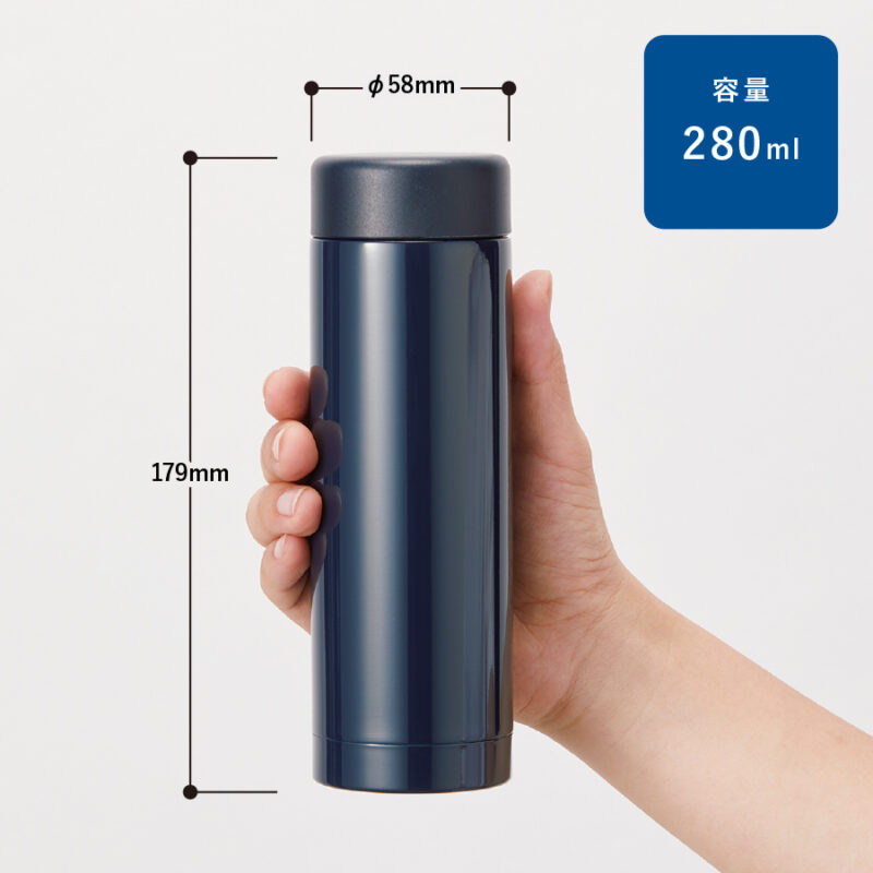 ステンレスドリンクボトル 280ml ブラック（2）