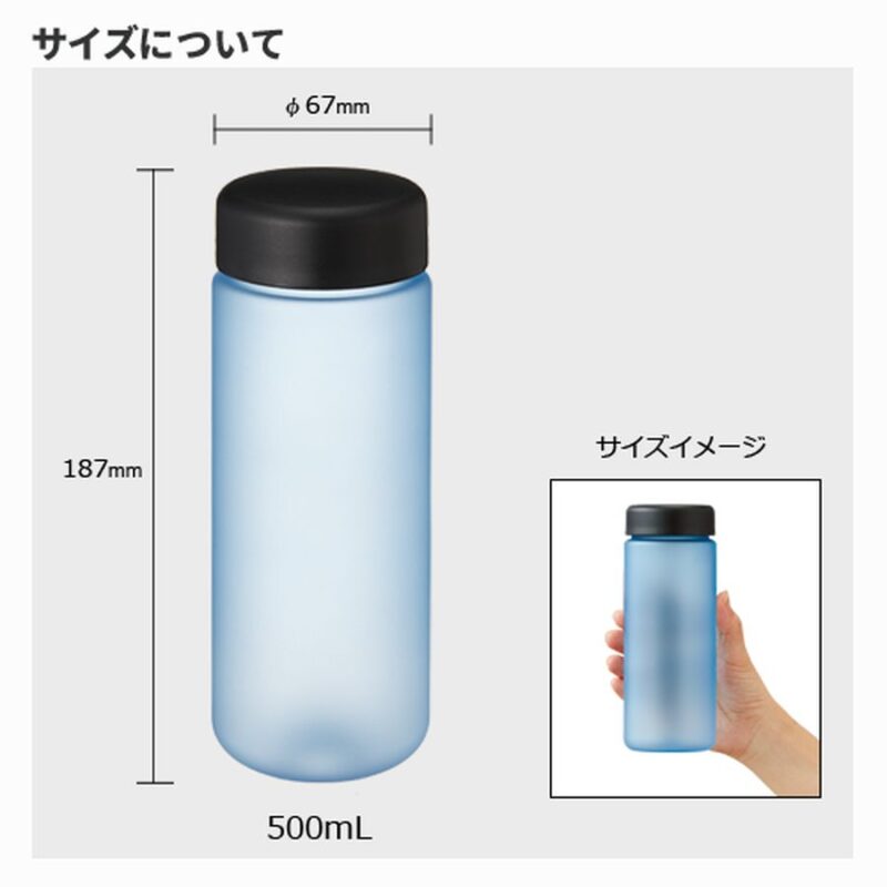 スリムフロストボトル 500ml クリア（2）