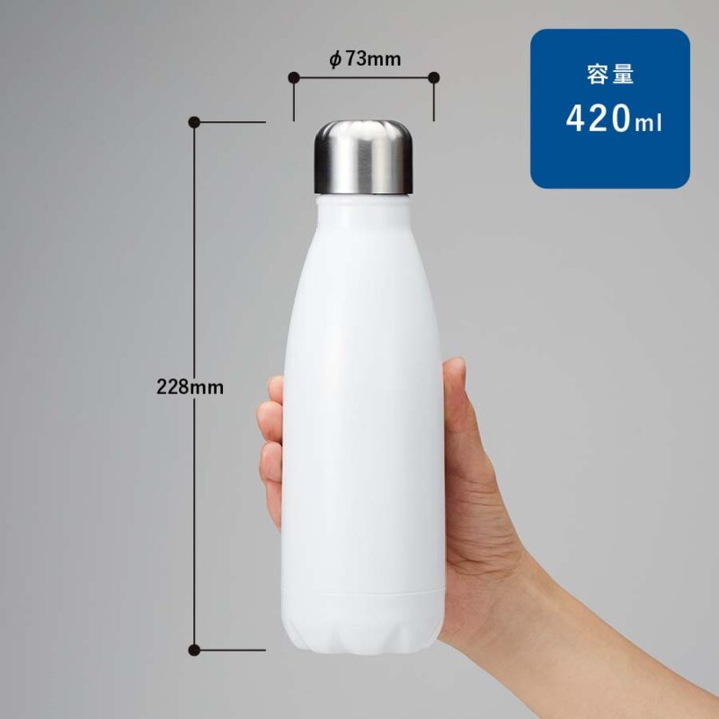 ロケットサーモボトル420ml シルバー（2）