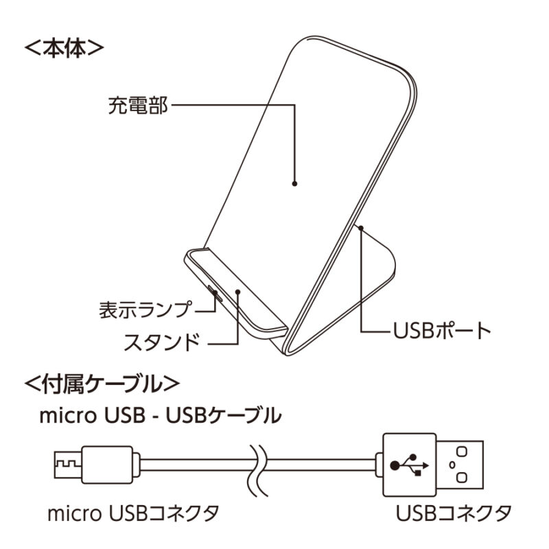 スタンドワイヤレス充電器　5W　オリーブ（6）