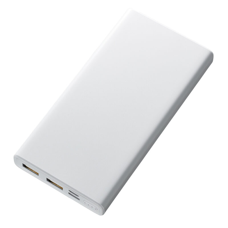 モバイルチャージャー 10000mAh Type-C対応 ホワイト