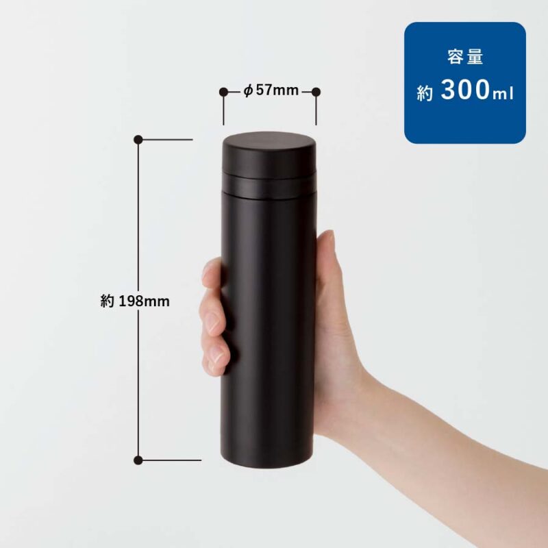 スリムサーモステンレスボトル 300ml ネイビー（2）