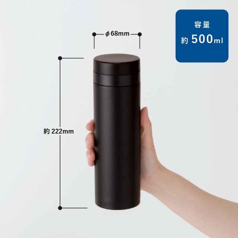 スリムサーモステンレスボトル 500ml ホワイト（2）