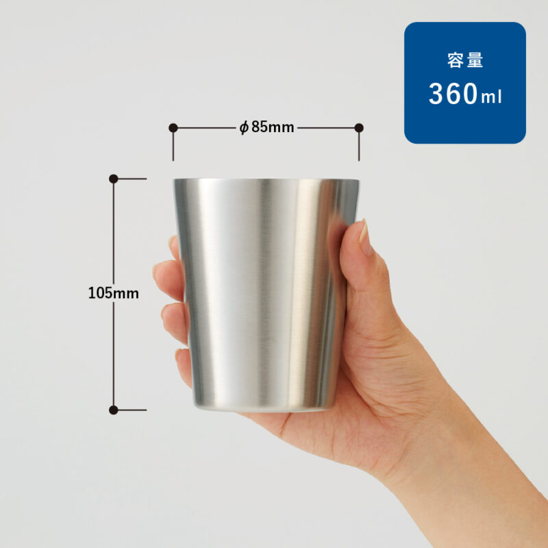 ステンレスサーモタンブラー360ml　　シルバー（3）