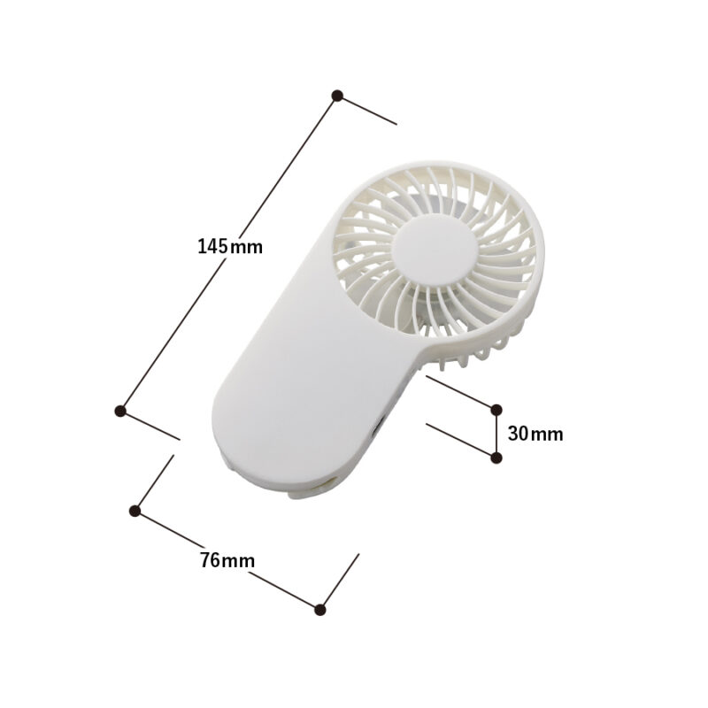 コンパクトハンディUSBファン ライトブルー（2）