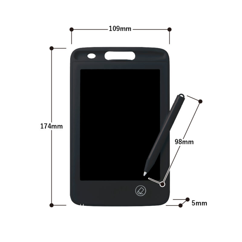 電子メモ 6.5インチ ブラック（3）