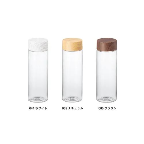 木目調キャップスリムクリアボトル500ml ホワイト（2）