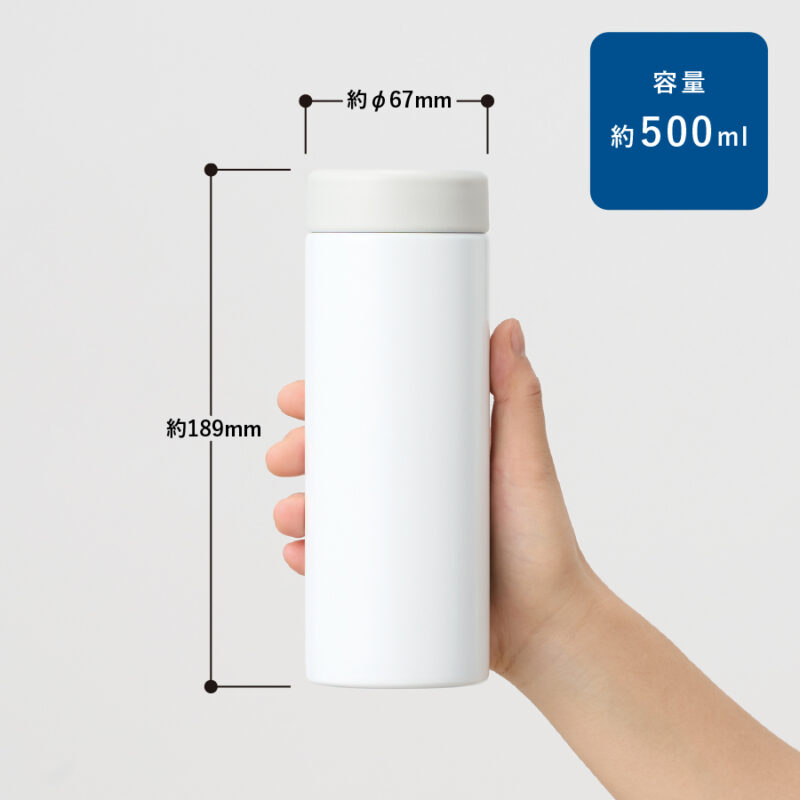 バイカラーサーモステンレスボトル500ml　ベージュ（3）