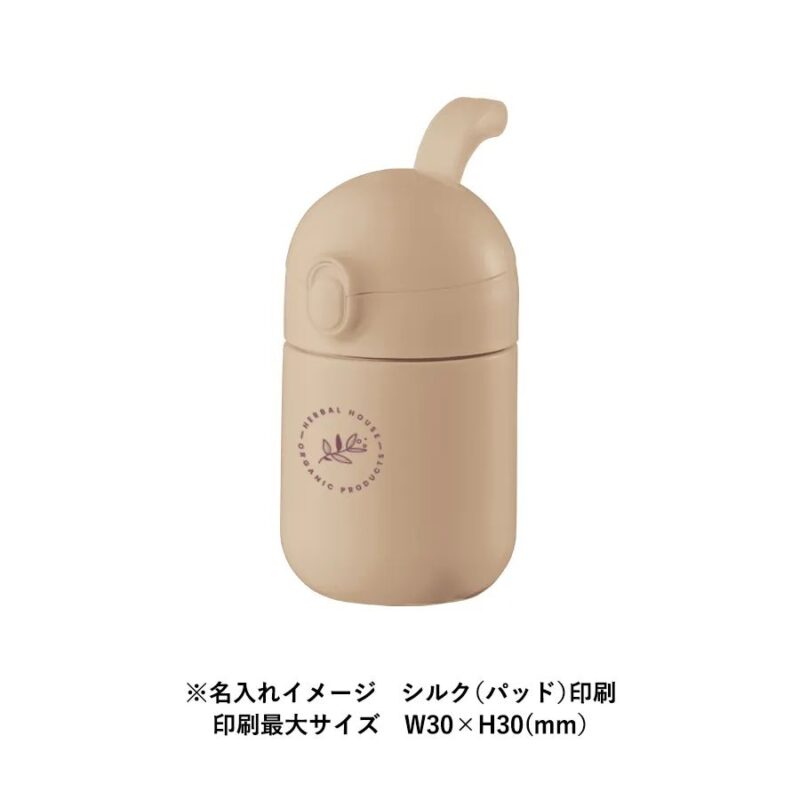 Maluttoワンタッチサーモステンレスボトル220ml チャコールブラック（4）